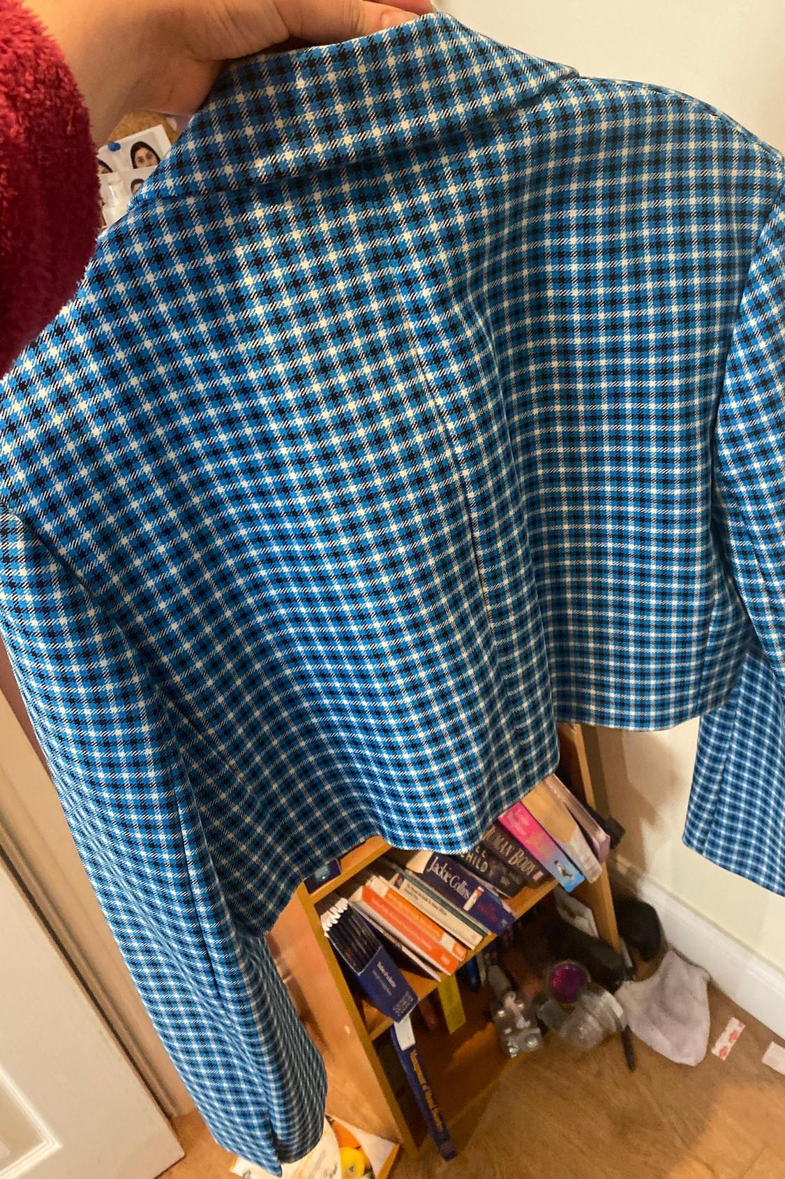 CROPPED CHECKED BLAZER - Image 2