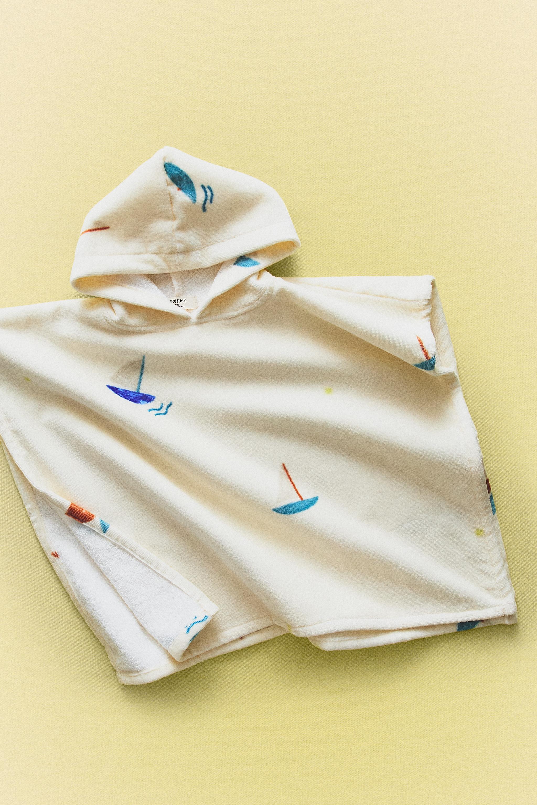 PONCHO ENFANT PLAGE BATEAUX