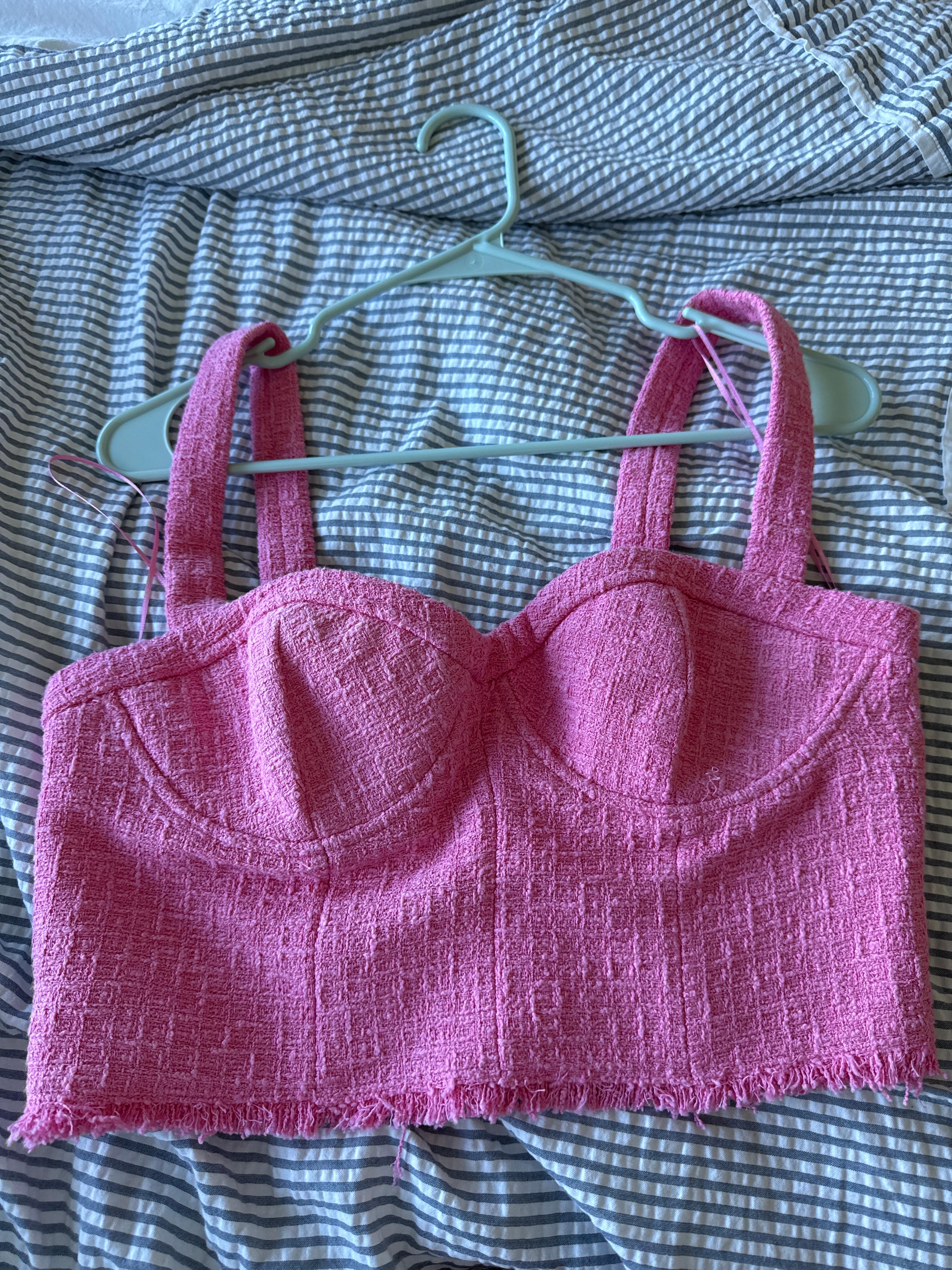 TEXTURED BUSTIER TOP | SECOND HAND | Zara Preowned