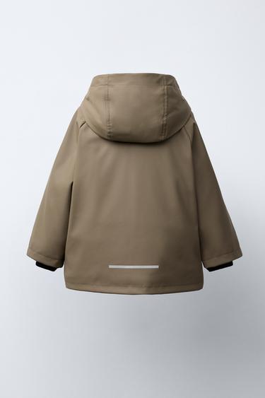 RUBBERISED WATER-RESISTANT RAINCOAT - Brown / Taupe by Zara - Image 3