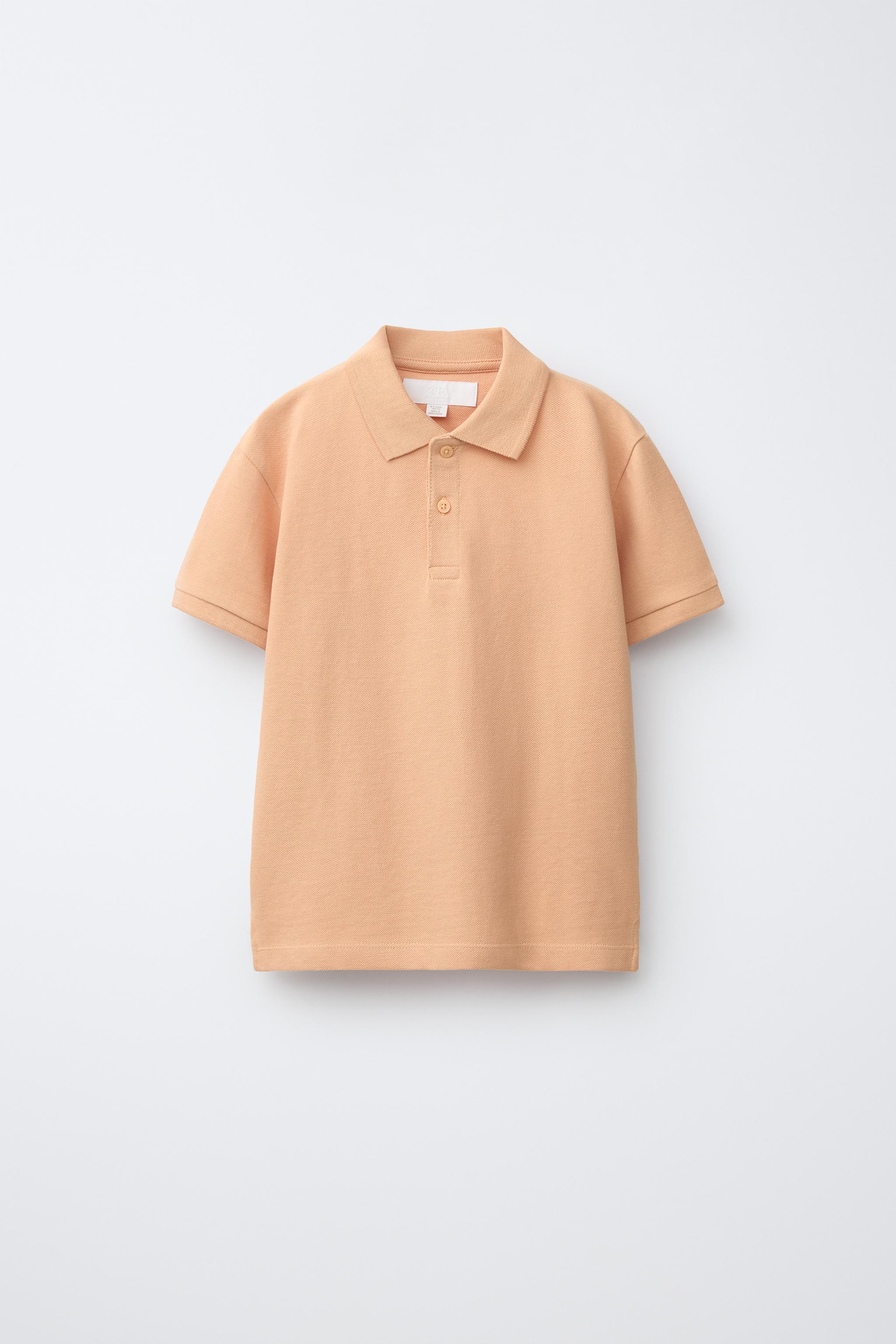 BASIC PIQUÉ POLO — Peach