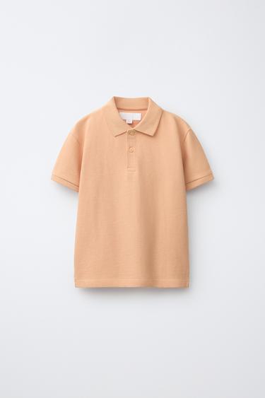 POLO BÁSICO PIQUÉ - Melocotón de Zara
