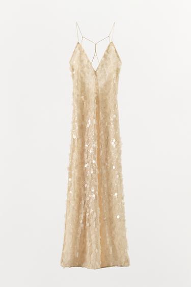 LONG SEQUINNED DRESS - Vanilla by Zara - Image 0