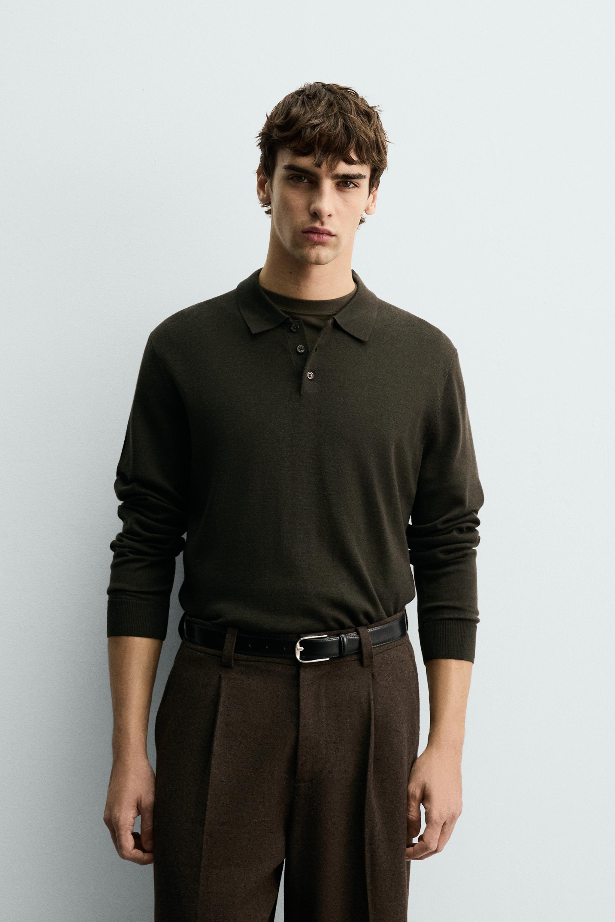 WOOL KNIT POLO SHIRT