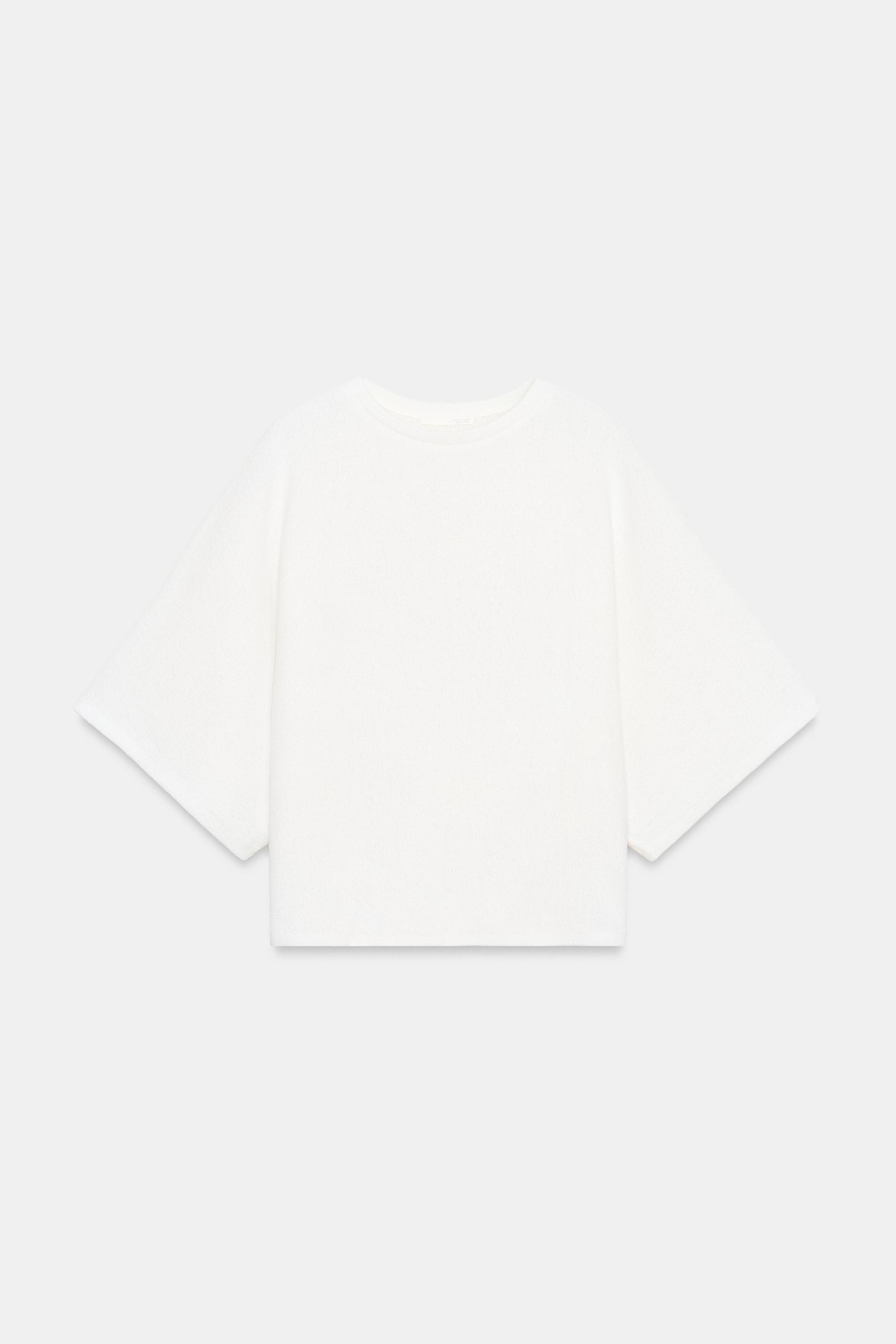 Zara RUSTİK KISA KOLLU TOP görsel 6