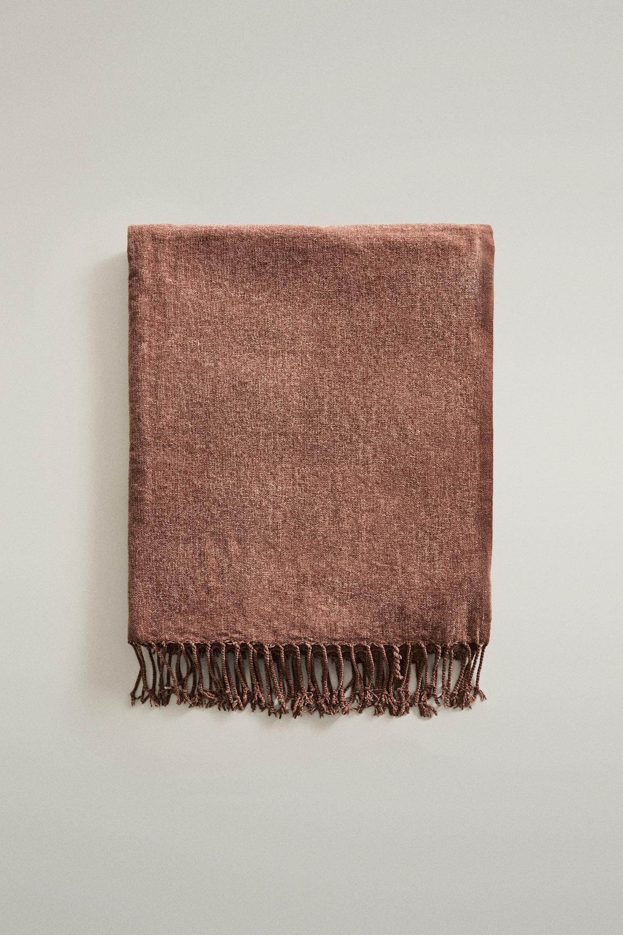 CHENILLE BLANKET — Pink
