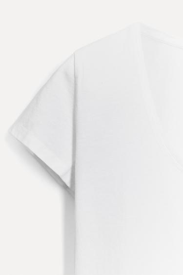 T-SHIRT EN COTON 50E ANNIVERSAIRE - Blanc de Zara - Image 2