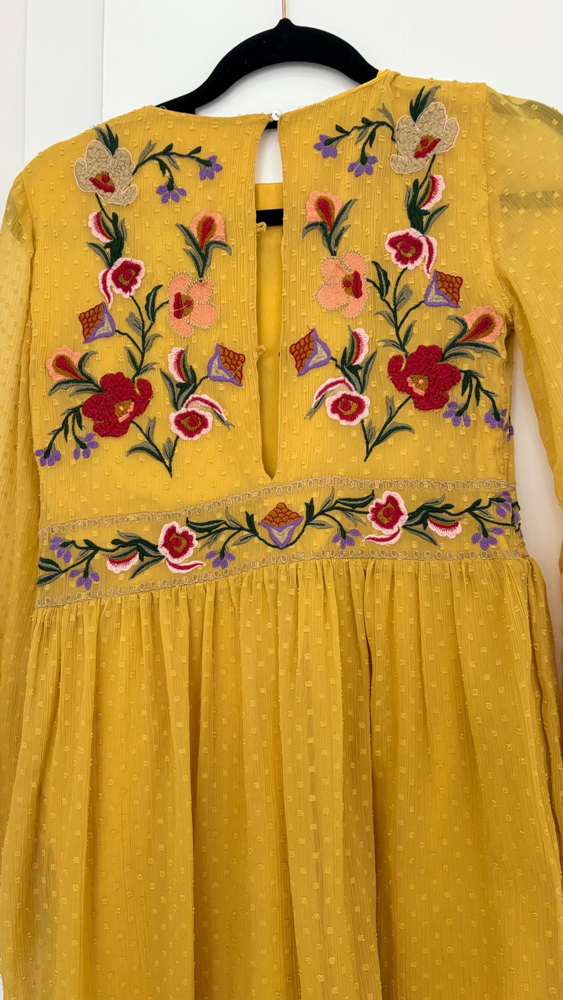 EMBROIDERED DOTTED MESH JUMPSUIT DRESS - Image 3