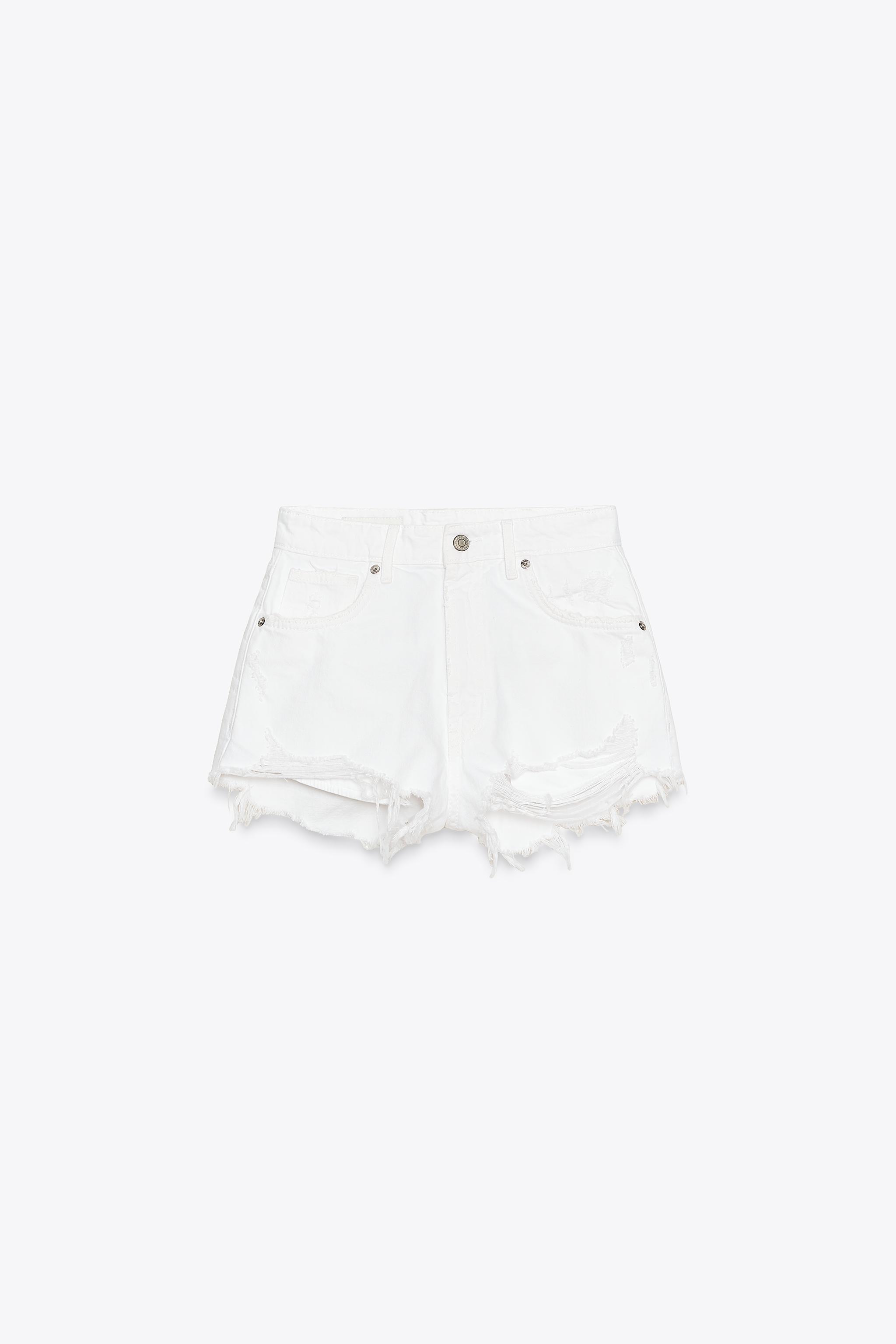 SHORT EN DENIM TRF COURBÉ TAILLE HAUTE