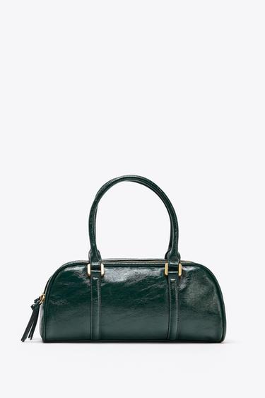 Zara BOWLING BAG WITH ZIPPERS - Green - Image 0