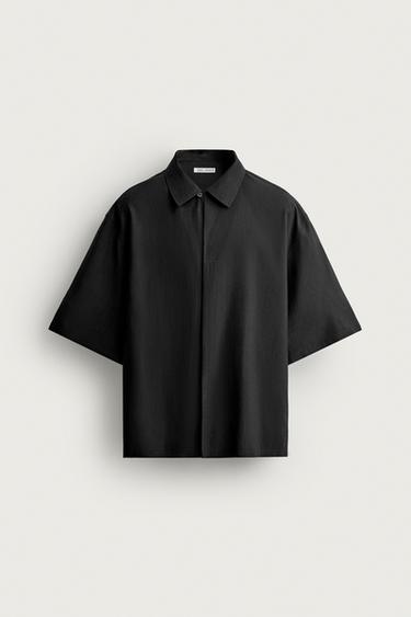 RELAXED FIT FLOWING SHIRT - Black by Zara