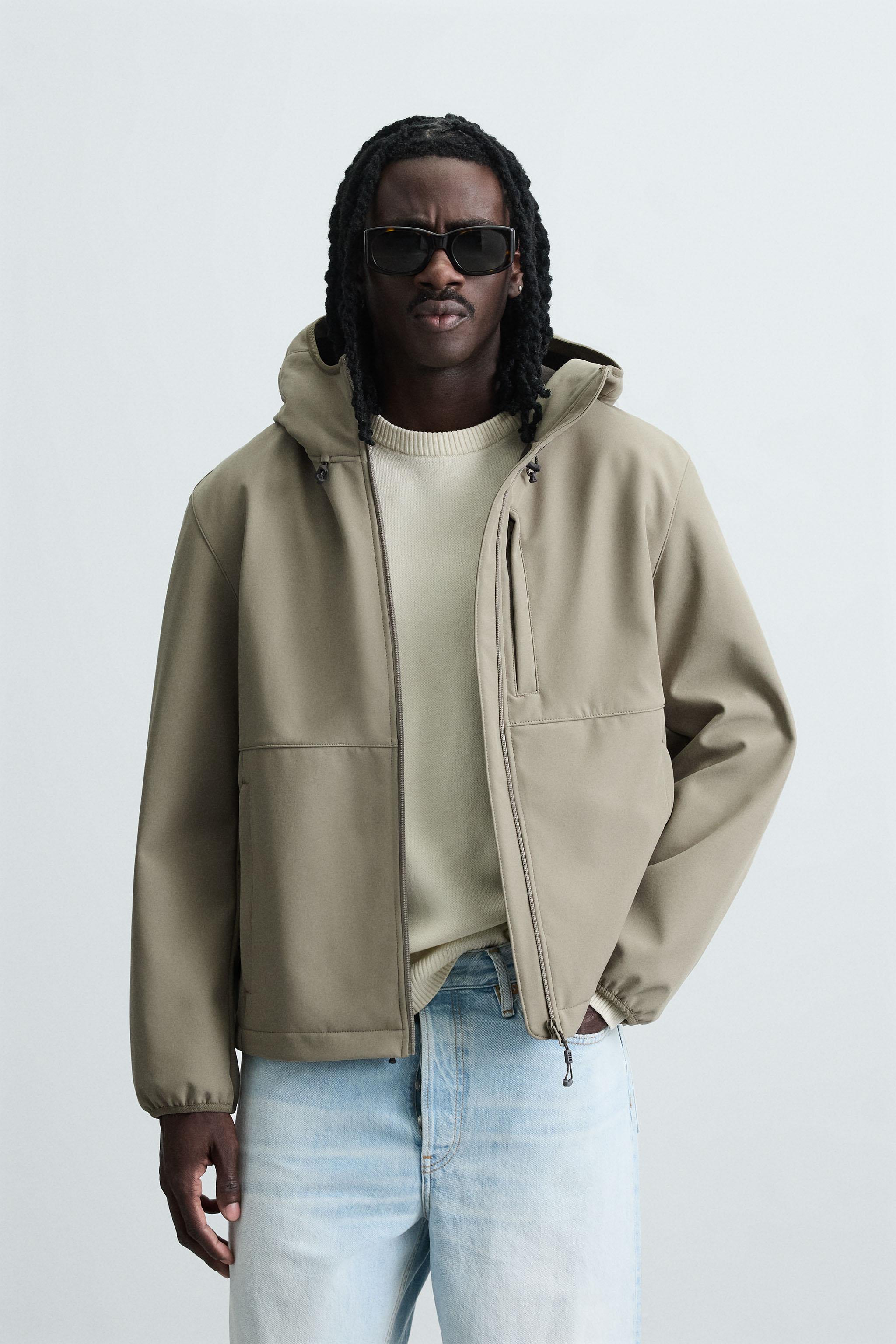 メンズウェア T042420006 COMBINATION HOODED JACKET M POLAR COMBINATION TECHNICAL JACKET - Black | ZARA United States