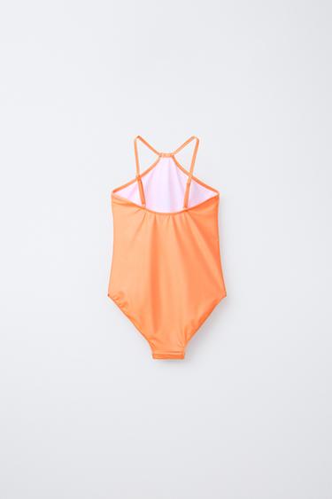 6-14 YEARS/ FLORAL PRINT SWIMSUIT - Orange by Zara - Image 1