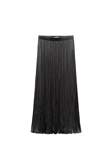 ZW COLLECTION PLEATED SATIN SKIRT