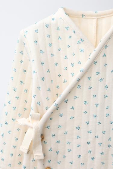 FLORAL QUILTED ONE-PIECE SUIT - Ecru by Zara - Image 2