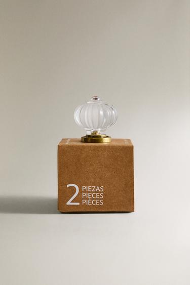 LOT DE BOUTONS MEUBLE ACRYLIQUE FLEUR (LOT DE 2) - Transparent de Zara - Image 3