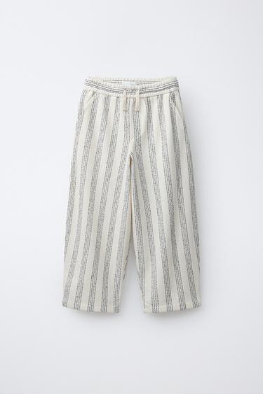 HOSE AUS FESTEM GEWEBE MIT STREIFEN - Gestreift von Zara
