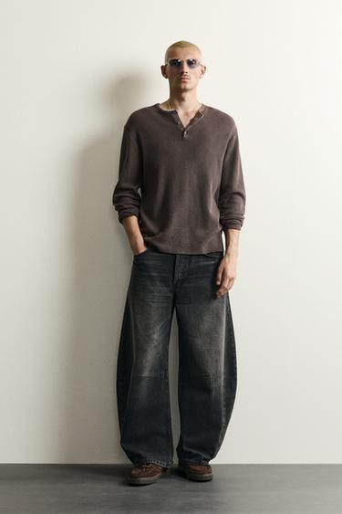 BARREL FIT JEANS - Charcoal by Zara - Image 0