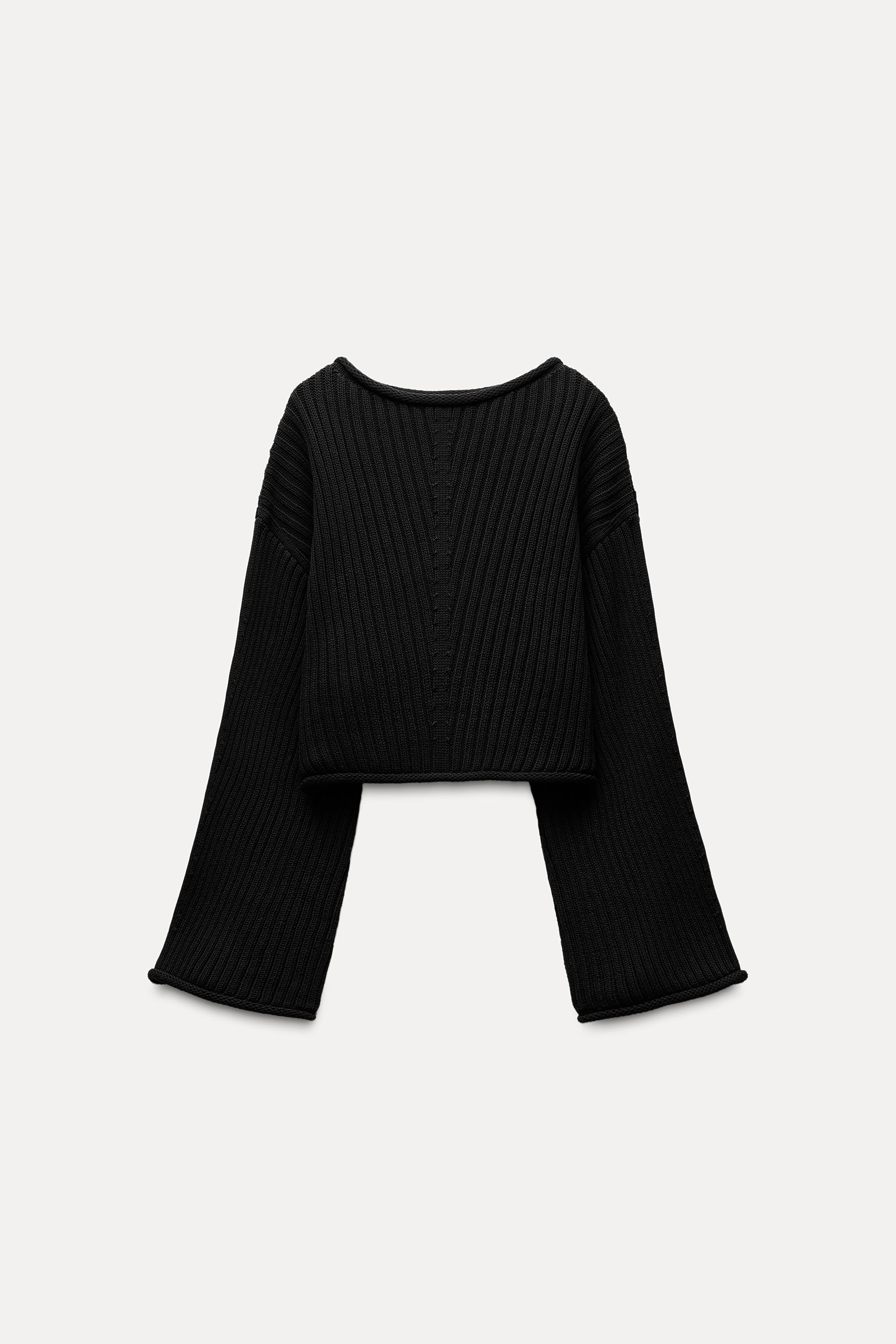 Black net sweater best sale