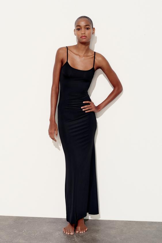 Zara black floral maxi dress Clearance