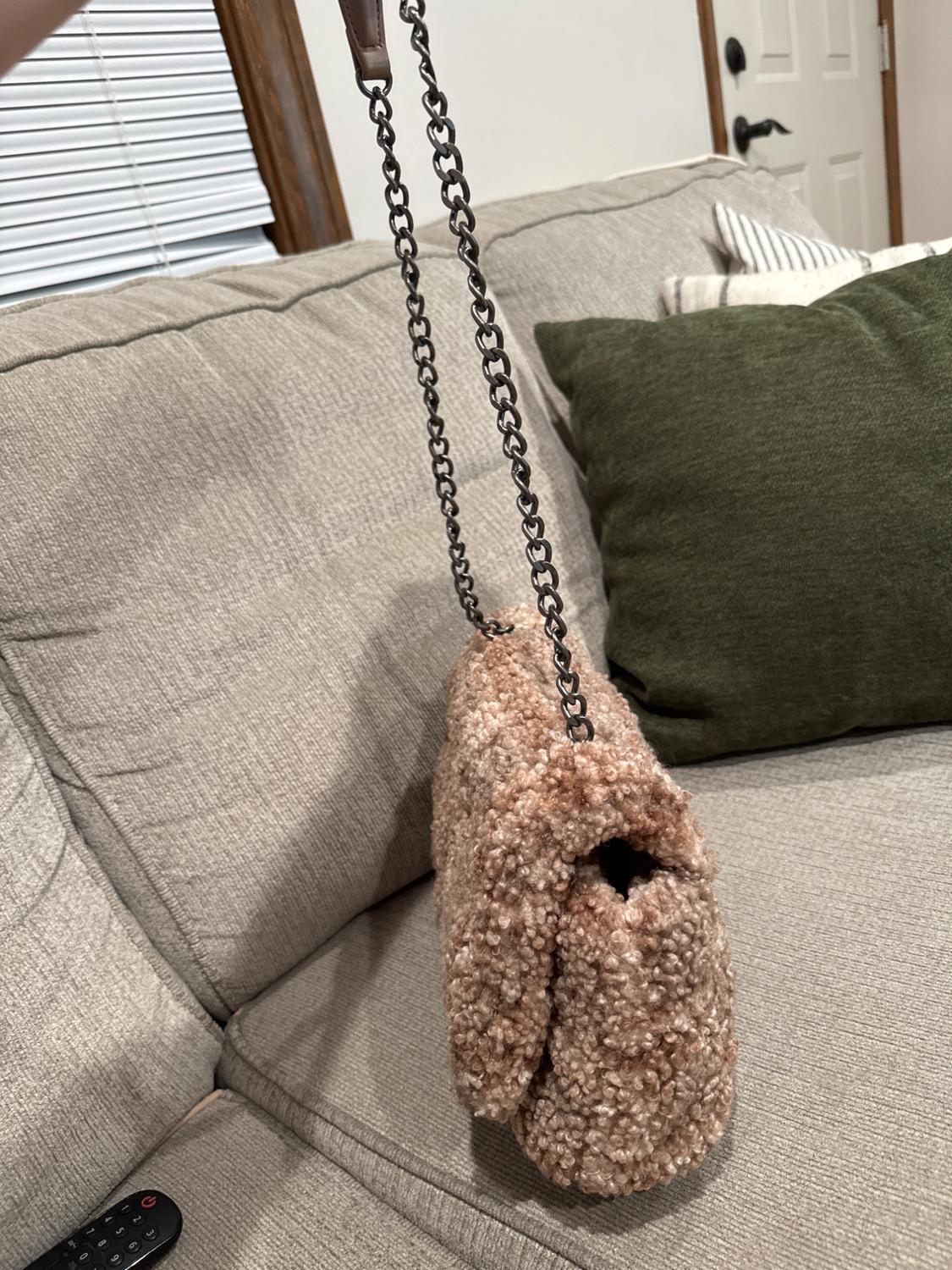 TEDDY MATERIAL SHOULDER BAG. MULTICOLOR NEUTRAL WITH PATTERN. - Image 6