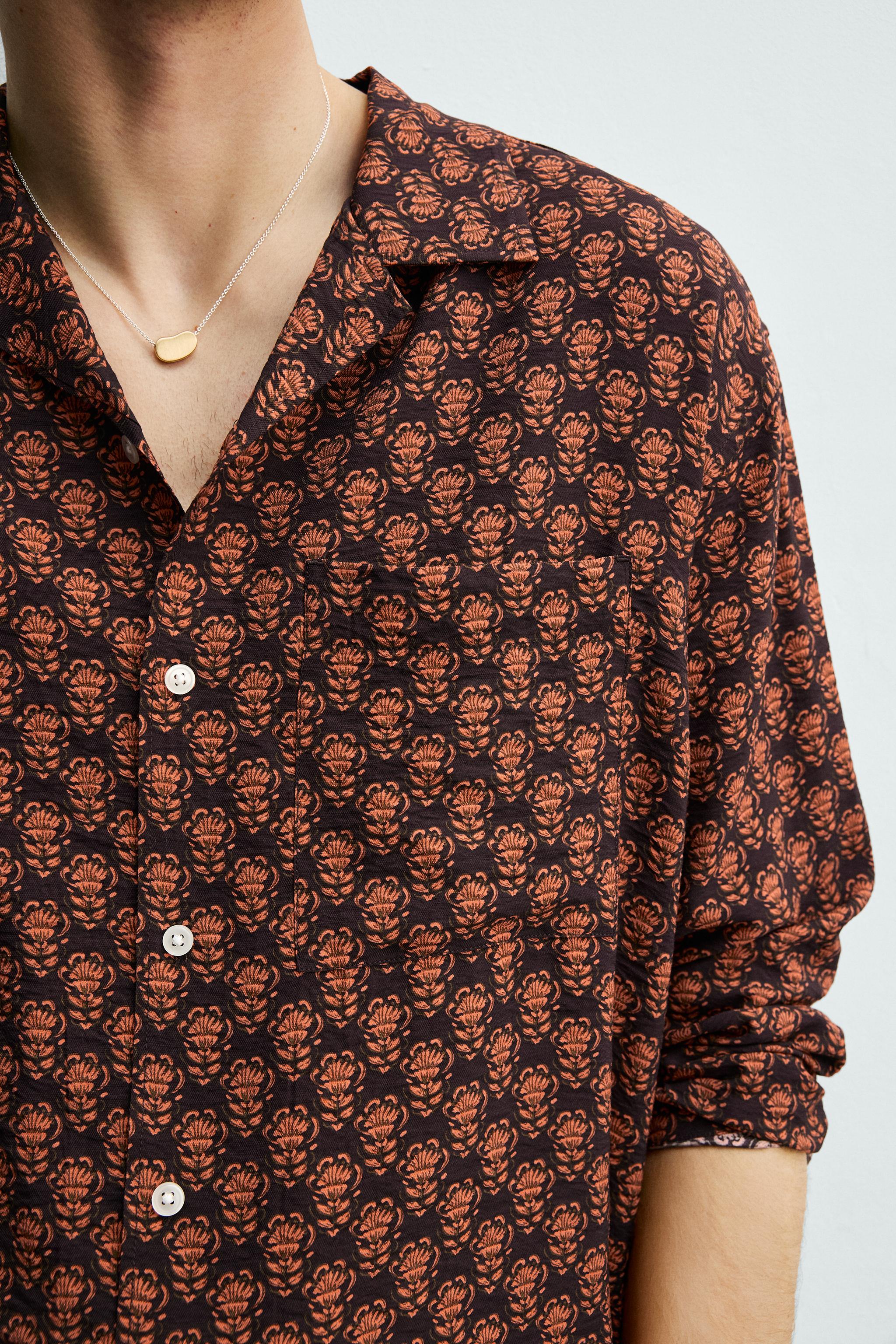 FLUID GEOMETRIC PRINT SHIRT