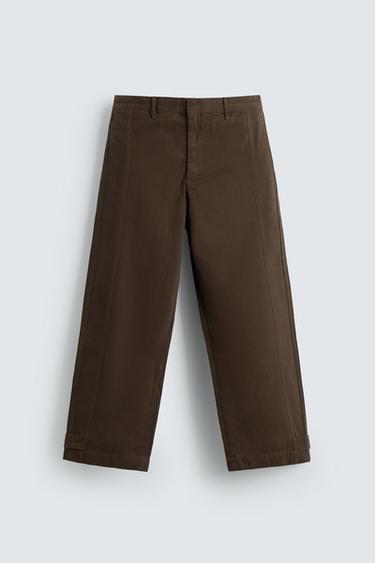 BALLOON FIT TROUSERS - Brown by Zara