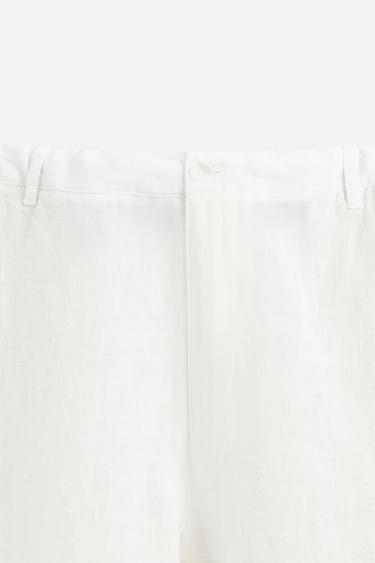 PANTALON RELAXED FIT 100 % LIN - Blanc de Zara - Image 8