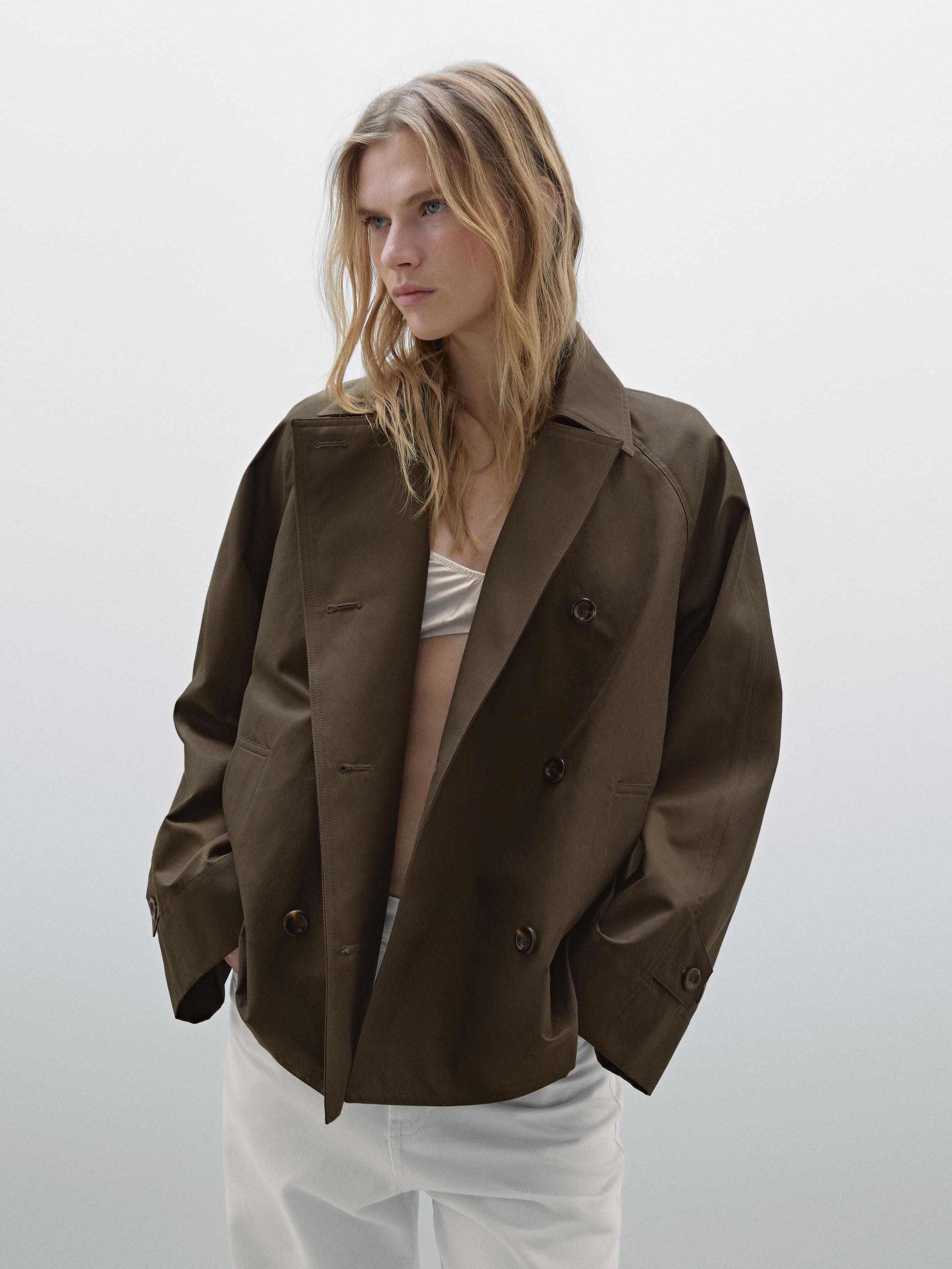 SHORT CAPE TRENCH COAT - Tobacco | ZARA Canada