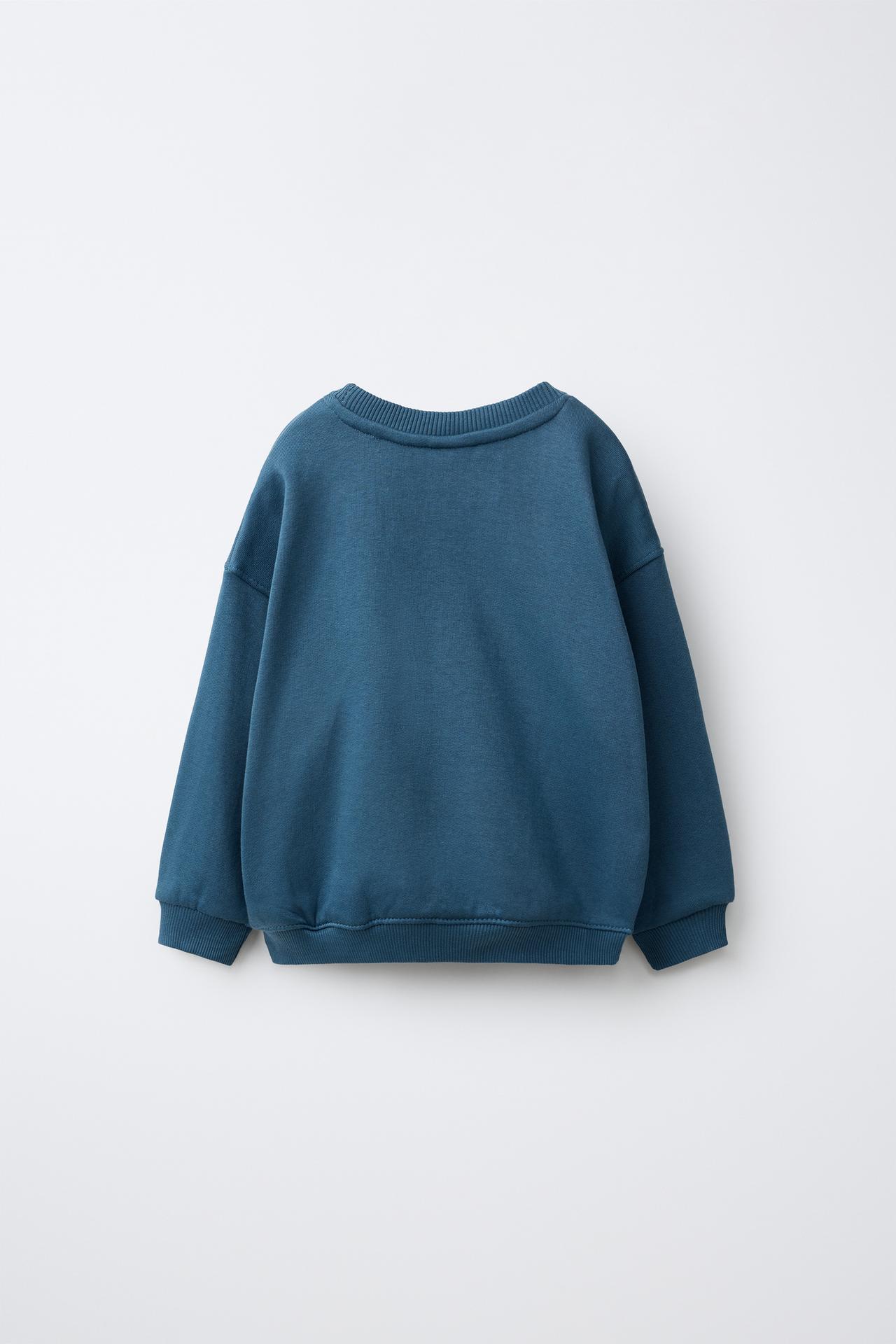 PLAIN SWEATSHIRT — Blue