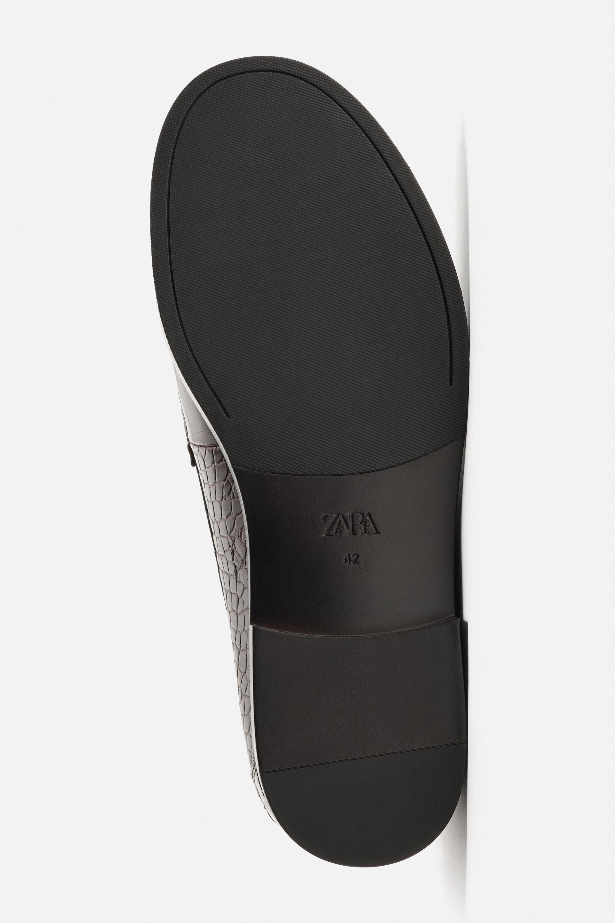 クロコダイル型押しローファー - グリーン | ZARA Japan / 日本