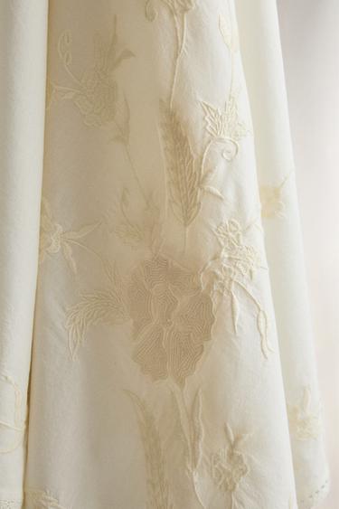 EMBROIDERED SKIRT - Ecru by Zara - Image 2