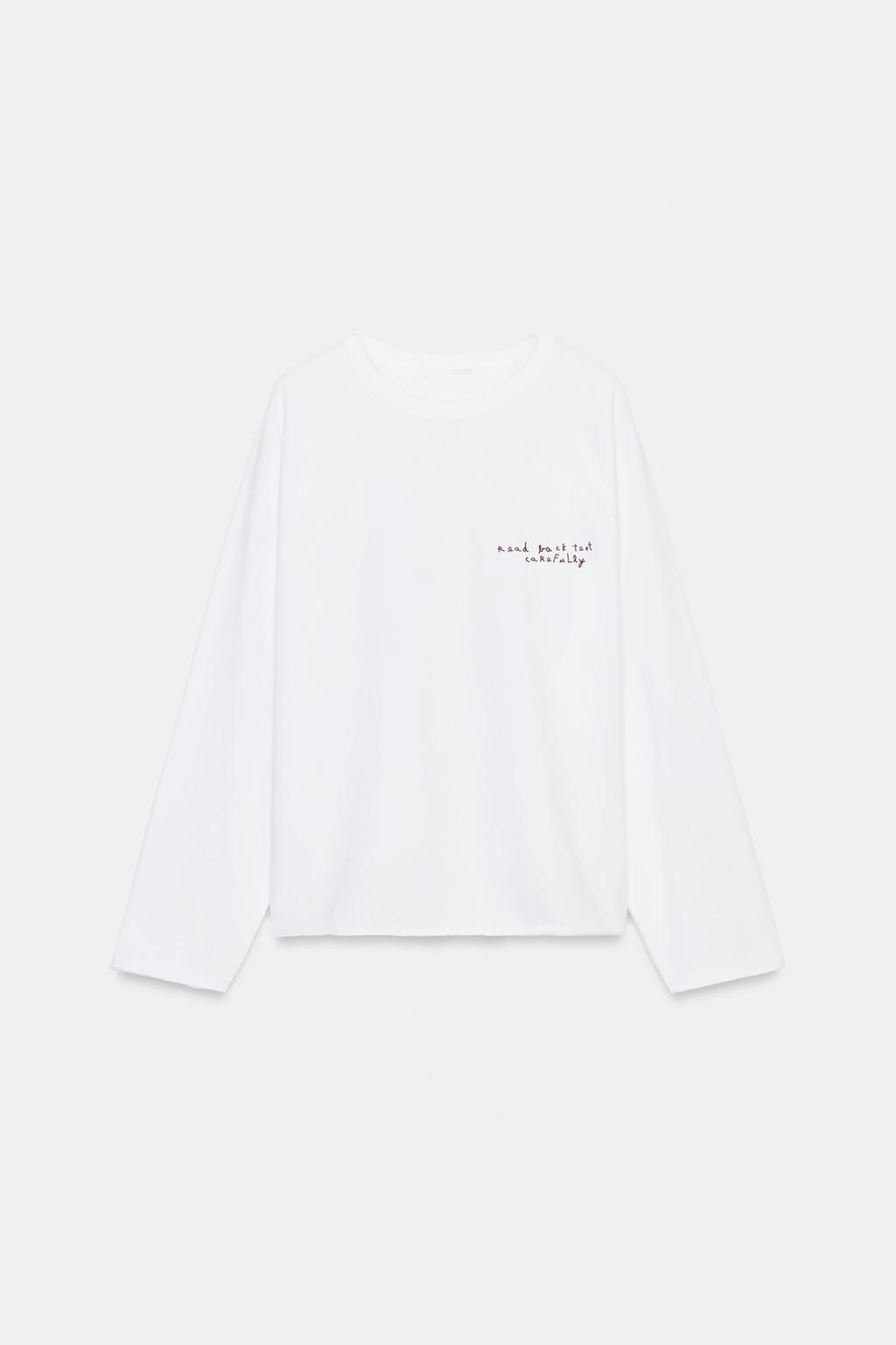 LONG SLEEVE TEXT T-SHIRT