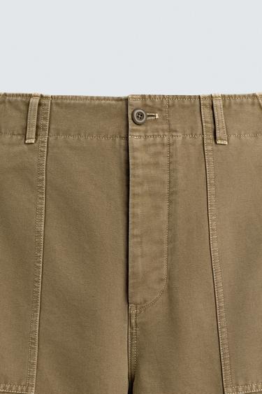 PANTALON REGULAR FIT POCHES - Marron de Zara - Image 8
