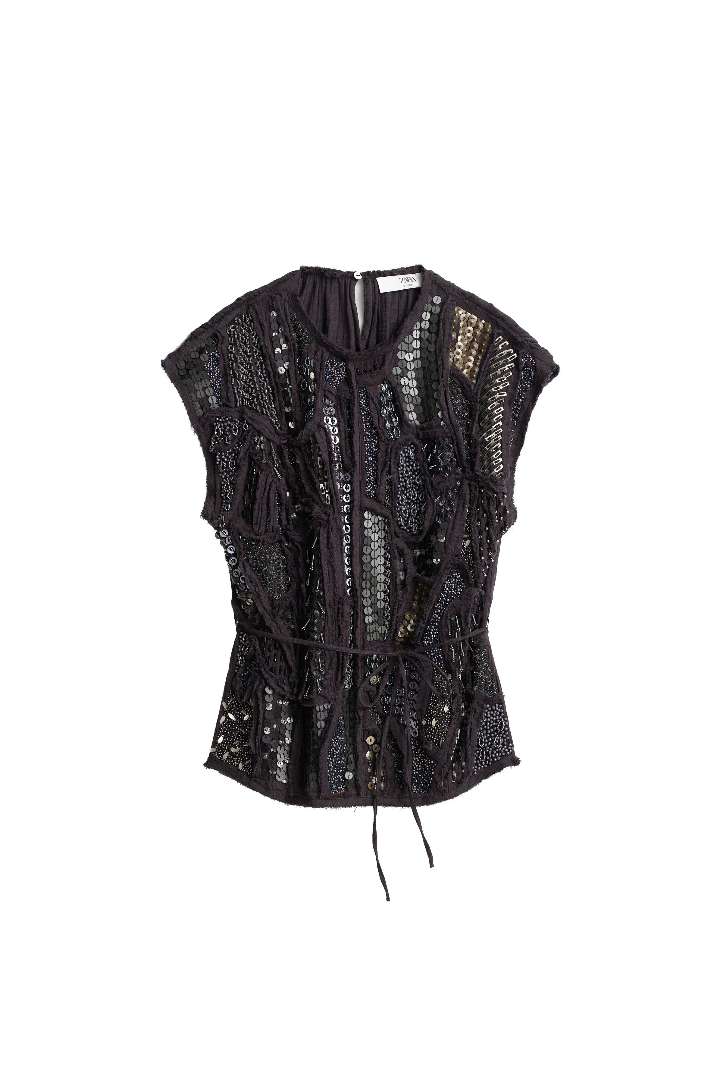 LIMITED EDITION BEADED EMBROIDERED TOP