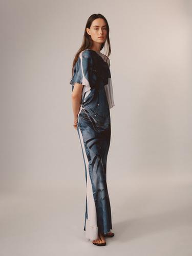 LIMITED EDITION DENIM PRINT DRESS - Blue/White by Zara