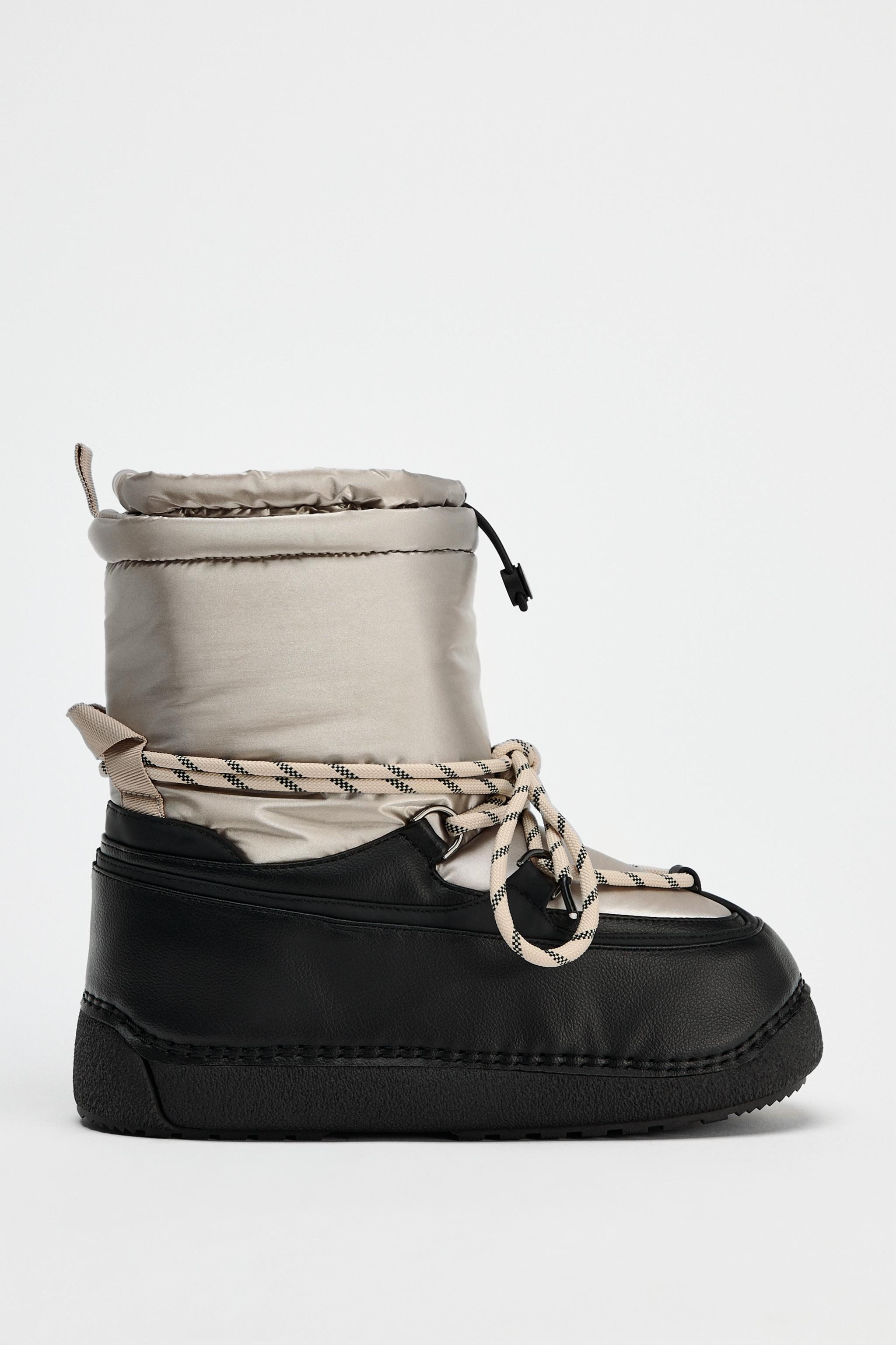 ZARA STUDIO SOCK popular LEATHER ANKLE BOOTS