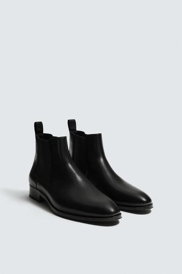 Zara POINTED CHELSEA BOOTS - Black