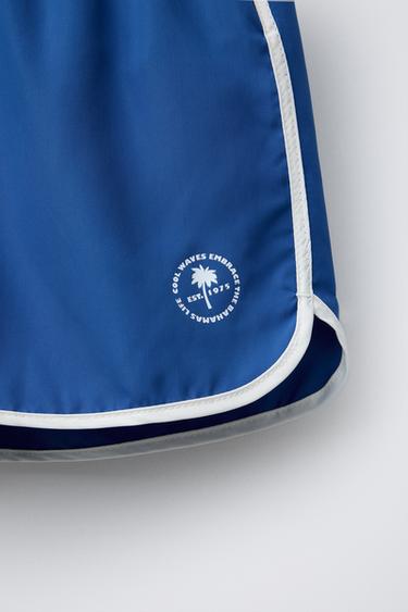 2-6 YEARS/ PALM TREE SWIM SHORTS - Ink blue by Zara - Image 3