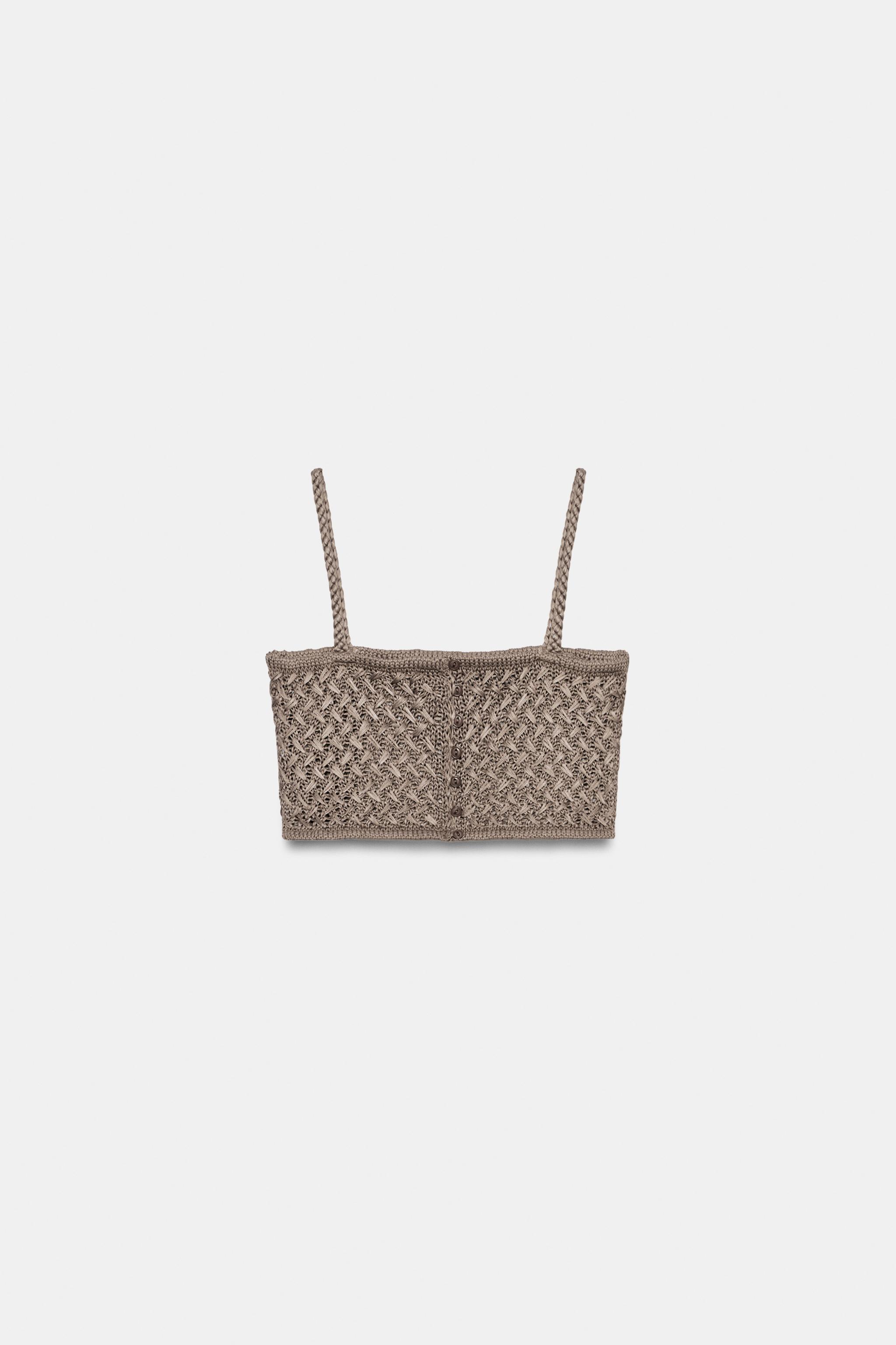 Женские свитеры Zara CROPPED CABLE KNIT TOP — фото 5