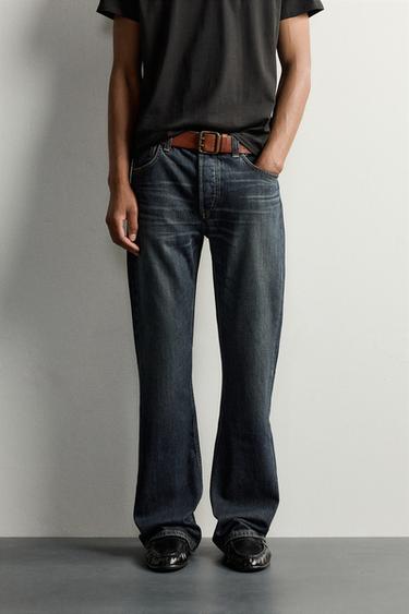 FLARE FIT JEANS — Blue / Green 2