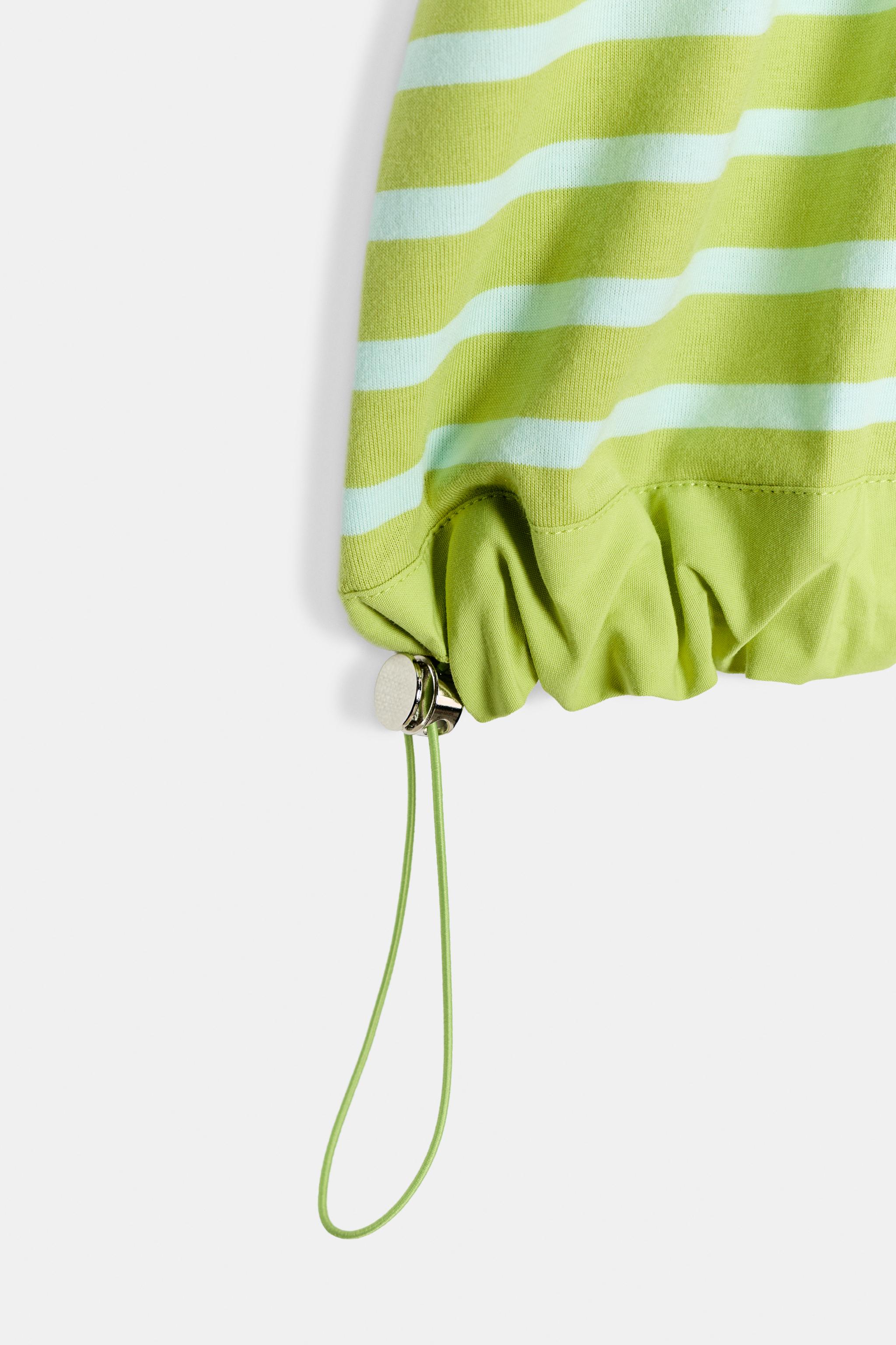 STRIPED T-SHIRT WITH STOPPERS