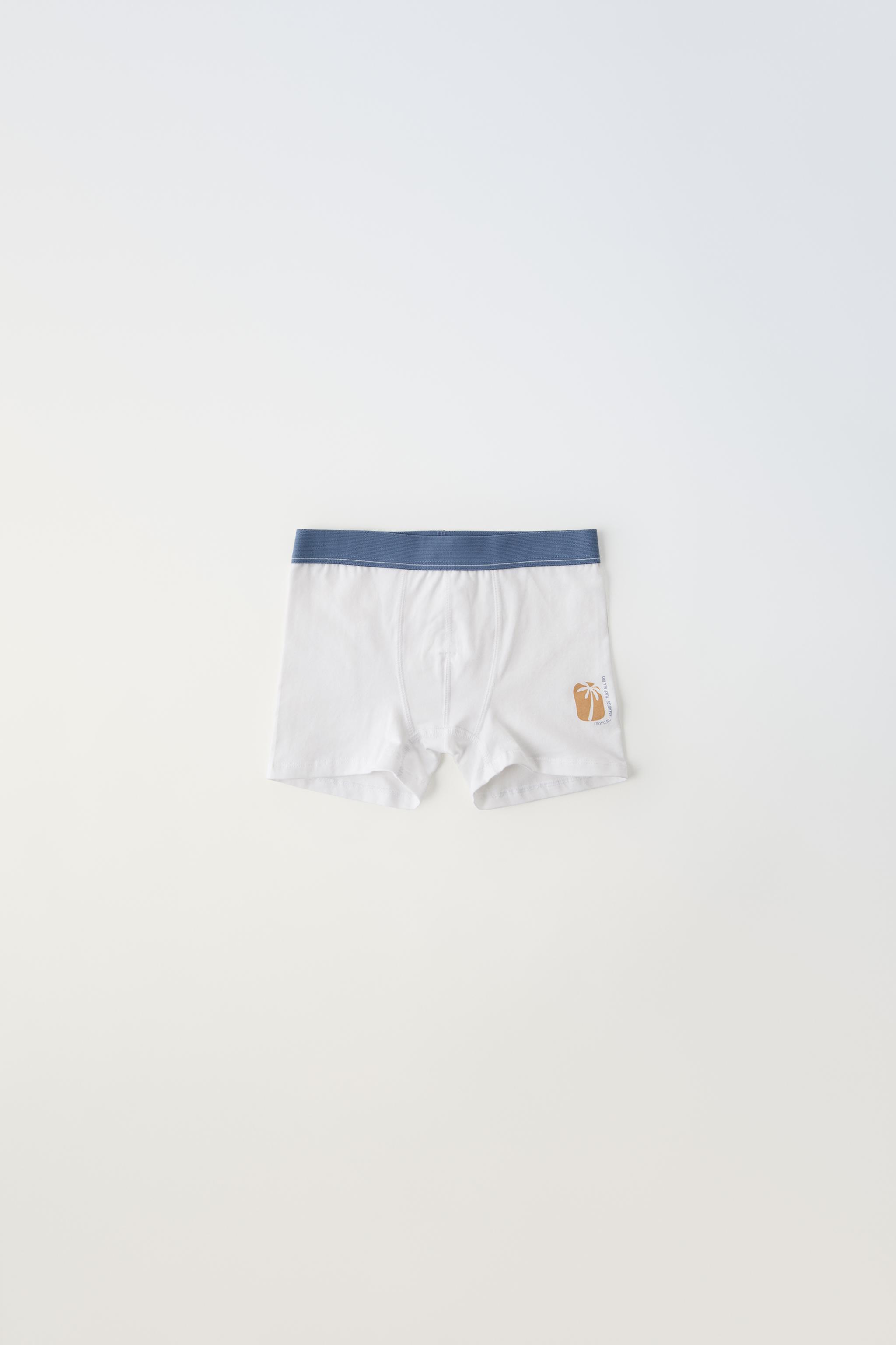 6-14 YEARS/ THREE-PACK OF FLOCKED TEXT UNDERWEAR - Zara