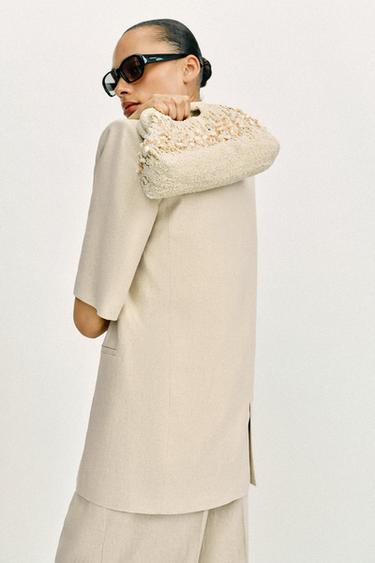 POUCH PERLINE - Écru di Zara