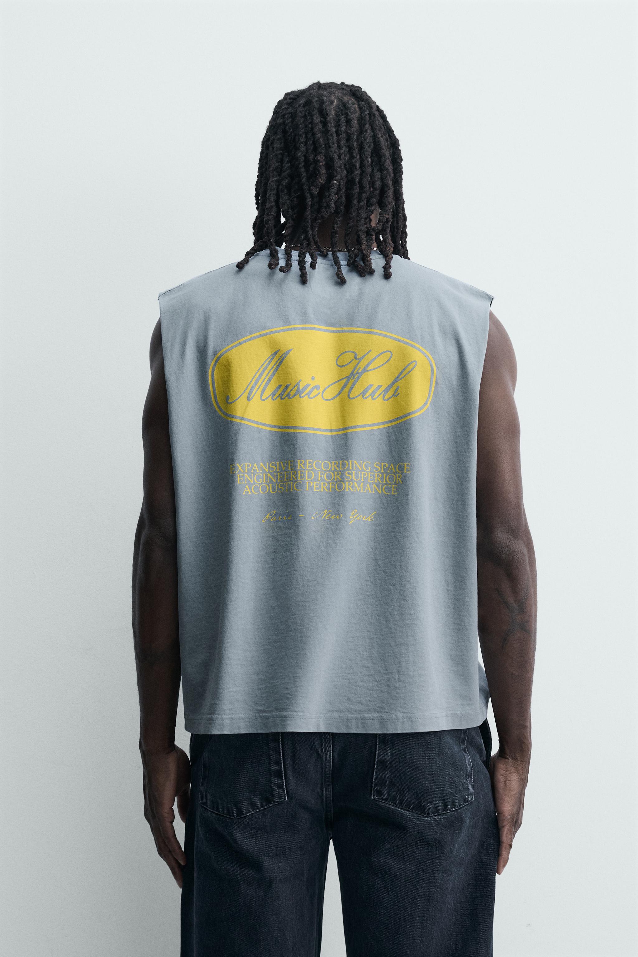 WASHED PRINTED TANK TOP