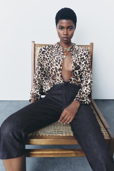 ZW COLLECTION ANIMAL PRINT SHIRT - Leopard by Zara