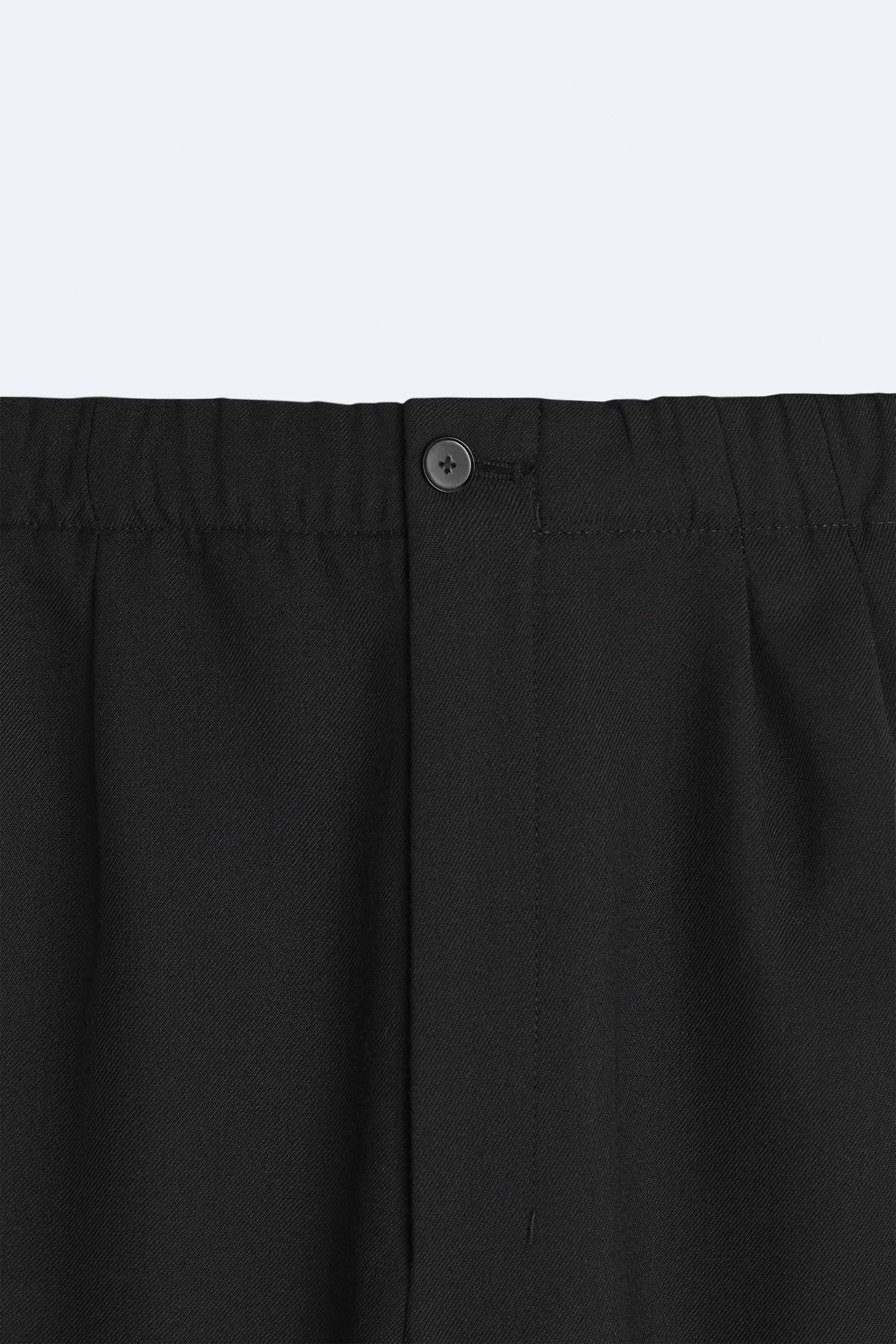 NEW ZARA MAN BLACK pleated SUIT PANTS Trousers 0706 477 800 Size USA 32  #3351 $49.90 - PicClick