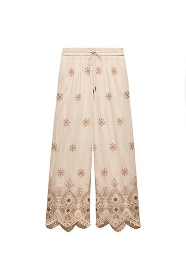 ZW COLLECTION EMBROIDERED TROUSERS