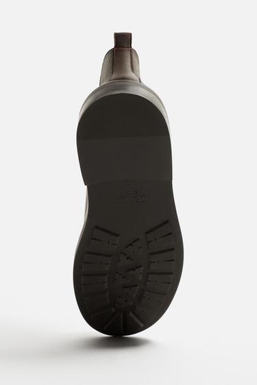 LEATHER CHELSEA BOOTS - Brown by Zara - Image 5