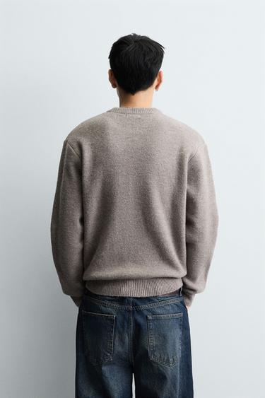 BOXY FIT TEXTURED JUMPER - Mink by Zara